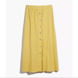 NWT Madewell Eyelet Midi Skirt (XXL)